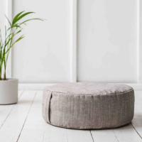 Buckwheat husk pouf ZAFU (35×13 cm, gray) 35x13