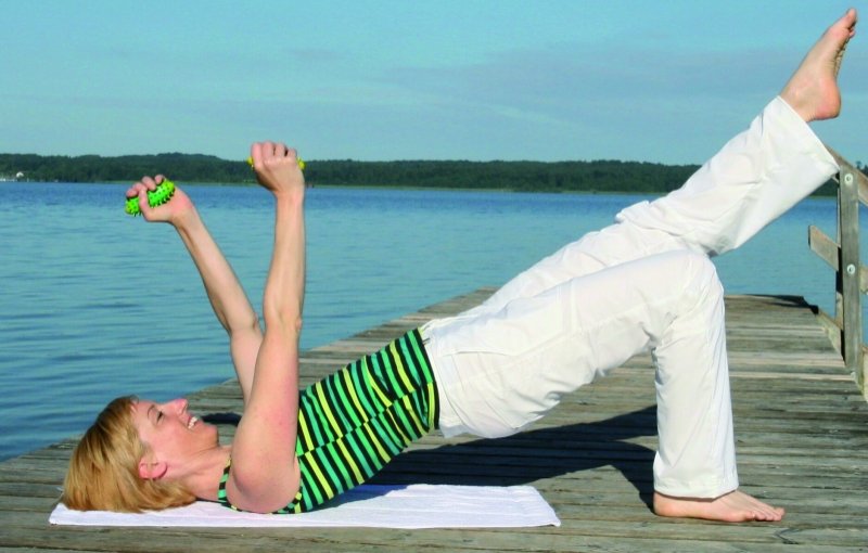 Massage ball Brasil, set of 2, green