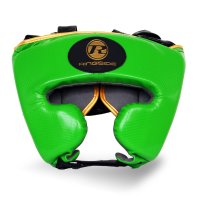 Pro Fitness Head Guard Synthetic Leather Metallic Green / Black / Gold Pro Fitness Head Guard Synthetic Leather Metallic Green / Black / Gold