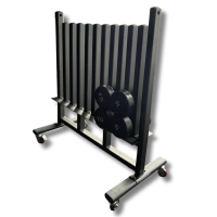 Gravity R Line Dumbbell rack with wheels, for 44 pairs studio of dumbbells