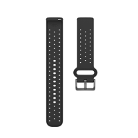 Polar Silicone Wrist band, 20 mm, S-L, Black/Grey