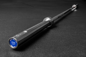 THE ESSENTIALS - MAN TRAINING BAR - 86" Zinc Plated Man Olympic Bar - Bushings - 220 cm. - 28 mm. - 