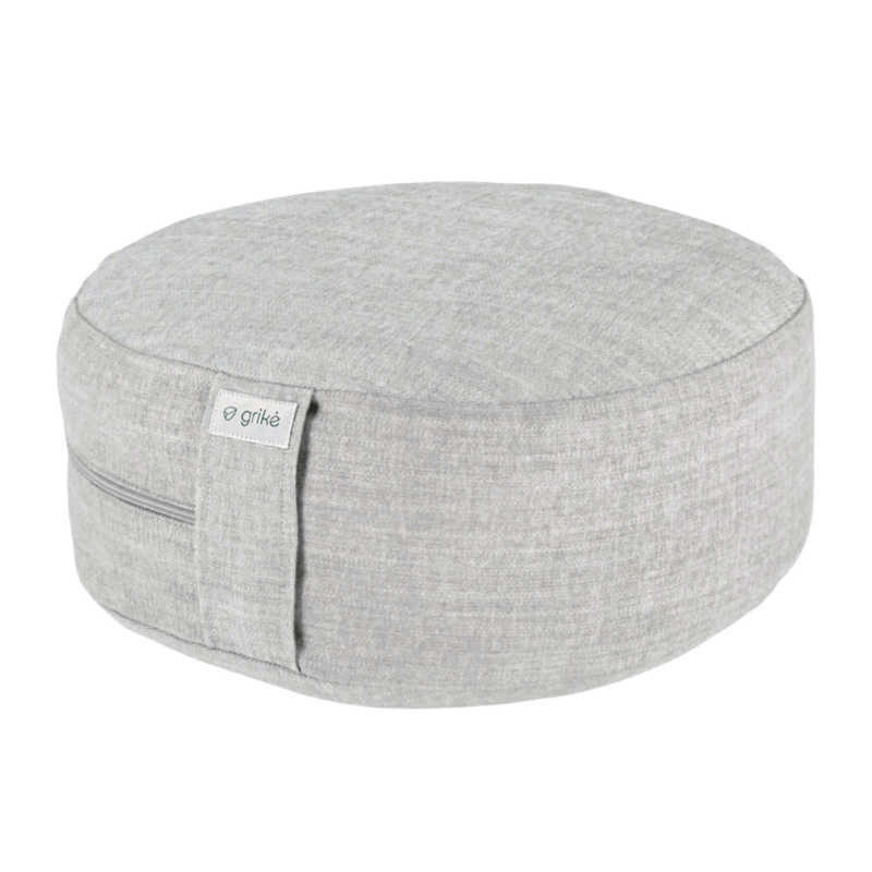 Buckwheat husk pouf ZAFU (35×13 cm, gray) 35x13