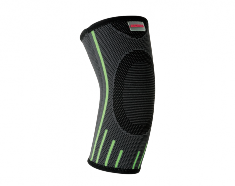 MADMAX 3D Compressive elbow support, Dark grey / neon green