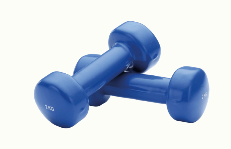 Vinyl dumbbells, different weights