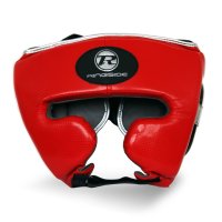 Pro Fitness Head Guard Synthetic Leather Metallic Red / Black / Silver Pro Fitness Head Guard Synthetic Leather Metallic Red / Black / Silver