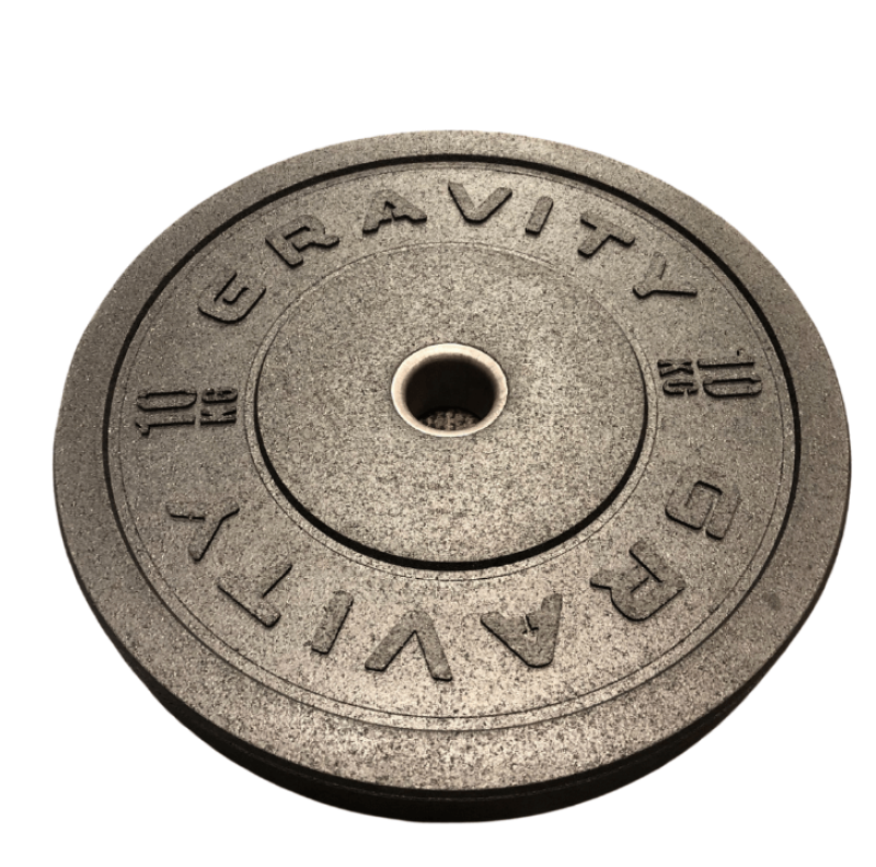 Gravity R Black Rubber bumper plate with stainless steel ring