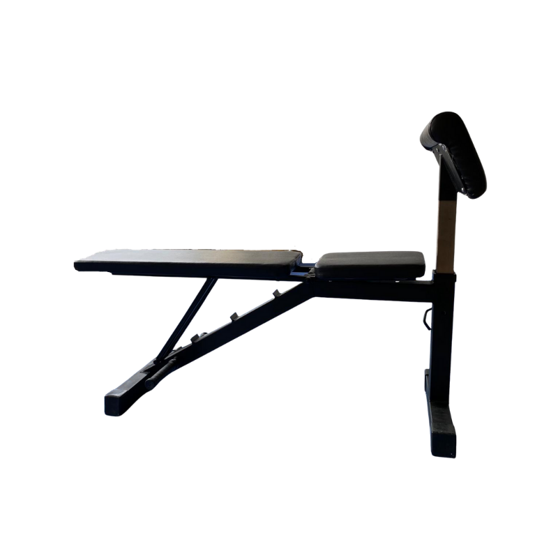 Gravity Z Adjustable Bench witth Biceps Curl Attachment
