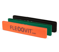 FLEXVIT Mini knit bands bundle (3), athlete with bag