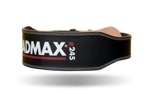 MADMAX Full leather Fitness Belt, Unisex, Black