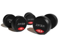 Jordan Rubber Dumbells with Solid Ends, pair